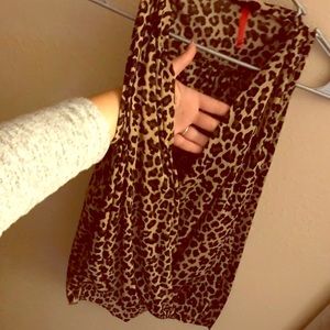 Cheetah print swoop blouse